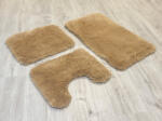 Budapest Carpet Scott 7080-3 Beige 3 Részes Fürdőszoba Szőnyeg 50x80cm