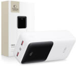 Tech-Protect PB03 Power Bank 30000mAh 2x USB / USB-C / Micro USB 22.5W, fehér