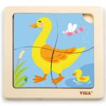 Viga Toys Fa puzzle Kacsa 4db