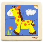 Viga Toys Fa Puzzle zsiráf 4db