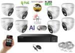 Monitorrs Security - AI Hybrid Light IP kamerarendszer 8 kamerával 5 Mpix WD - 6141k8
