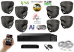  MS - AI Hybrid Light IP kamerarendszer 8 kamerával switchel 5 Mpix GD - 6142k8B