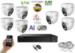 Monitorrs Security - AI Hybrid Light IP kamerarendszer 7 kamerával 5 Mpix WD - 6141k7