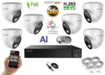 Monitorrs Security - AI Hybrid Light IP kamerarendszer 6 kamerával 5 Mpix WD - 6141k6