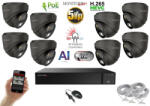 Monitorrs Security - AI Hybrid Light IP kamerarendszer 8 kamerával 5 Mpix GD - 6142k8