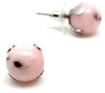 R. M. ékszer Fülbevaló acél karmos golyó pink Opál 10mm (088536)