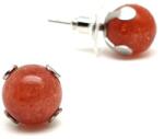 R. M. ékszer Fülbevaló acél karmos golyó Napkő 10mm (088538)