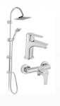 FERRO Pachet sistem de dus+baterie lavoar FERRO SQUERTO+RITTO CROM NP22+BTR2+BTR7