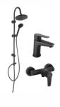 FERRO Pachet sistem de dus+baterie lavoar FERRO RONDO+RITTO BLACK NP21BL+BTR2BL+BTR7BL