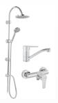FERRO Pachet sistem de dus+baterie lavoar FERRO RONDO+RITTO CROM1 NP21+BTR7+BTR2A