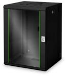ASSMANN Professional Unique 19" 16U 820x600x600mm kétrészes üvegajtós fekete fali rack szekrény (DN-19 16-U-3-SW) - bestbyte