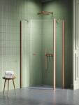 NEW TRENDY New Soleo Copper Brushed cabină de duș 80x80 cm cupru periat/sticlă transparentă K-1700 (K1700)