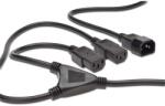 ASSMANN 250V 10A 2x IEC C13 csatlakozó IEC C14 dugó 1, 8, m Y tápkábel (AK-440400-017-S)