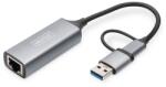 ASSMANN DN-3028 USB type A 3.0 Type-C 3.1 2.5 Gigabit Ethernet adapter (DN-3028) - officedepot
