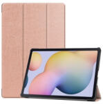 Samsung Tab S7 Plus 12.4 / Tab S7 FE 12.4 / Tab S8 Plus 12.4, mappa tok, Trifold, vörösarany - mobilkozpont