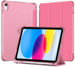 Apple iPad 10.9 (2022) / iPad 11 (2025), mappa tok, közepesen ütésálló, érintőceruza tartó, érintőceruza nélkül, színes átlátszó hátlap, Smart Case, TP SC Pen Holder Hybrid, magenta - mobilkozpont