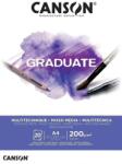 Canson Pad Graduate Mixed Media Vázlatfüzet 20 A4 200 g White (C400110377)