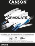Canson Pad Graduate Papier Dessin Noir Vázlatfüzet 20 A4 120 g Noir (C400110386)