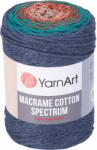 YARNART Macrame Cotton Spectrum 225 m 1327 Orange Turquoise Grey Zsinór (Macrame Cotton Spectrum 1327)