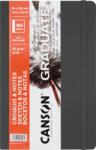 Canson Book Hardbound Graduate Sketch & Notes Vázlatfüzet 21, 6 x 14 cm 90 g Dark Grey (C31200L045)