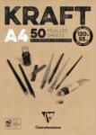 Clairefontaine Brown Laid Kraft Pad Vázlatfüzet A4 120 g (975815C)
