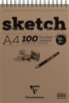 Clairefontaine Sketch Wirebound Pad Vázlatfüzet 100 A4 90 g (96604C)