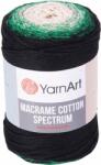 YARNART Macrame Cotton Spectrum 225 m 1315 Black Green Zsinór (Macrame Cotton Spectrum 1315)