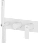 SAPHO Spy falba süllyesztett 3-irányú zuhanycsaptelep zuhanyszettel, matt fehér PY53/14 (PY53/14)