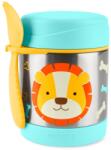 SKIP HOP Zoo rozsdamentes acél ételtároló termosz evőeszközzel 325ml Oroszlán