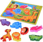 Inlea4Fun Fa formaberakó puzzle 7 darabos Inlea4Fun - szafari állatok (JO-ZA5256)