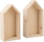  2 db fa polc készlet házikó alakban LITTLE HOUSES