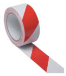 Dalpo Euro Tape padlójelölő ragasztószalag piros-fehér 48 mm × 33 m - figyelmeztető és területjelölő szalag (kord33p)