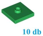 LEGO® alaplap, módosított 2 x 2, csatlakozóval a tetején (jumper) - CSOMAG ÁR (KKKCS0052)