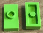 LEGO® alaplap, módosított 1 x 2, csatlakozóval a tetején, típus 3 (jumper) (4500069t3)