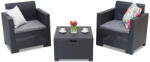 BICA Nebraska Terrace Box 2 Bica antracit technorattán kerti bútorok, ládával (BC9073ANTbox)