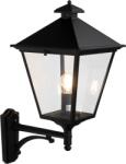 Norlys London Big fekete-átlátszó LED kültéri falikar (NO-4118BL) LED 1 izzós IP54 (4118BL)