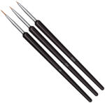 SELA Set 3 pensule pictura, detalii, Sela - Maner Negru - NBS03B