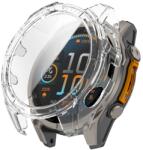  LUNET FULL COVER Capac din plastic cu sticla pentru Garmin Fenix 8 AMOLED 47mm TRANSPARENT