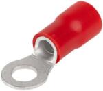 Tracon Electric Szigetelt szemes saru, ónozott elektrolitréz, piros 10mm2, M8, (d1=4, 5mm, d2=8, 4mm), PVC (PSZ10-8)