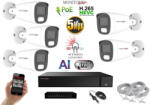  MS - AI Hybrid Light IP kamerarendszer 5 kamerával switchel 5 Mpix WT - 6143k5B