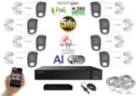  MS - AI Hybrid Light IP kamerarendszer 8 kamerával switchel 5 Mpix WT - 6143k8B