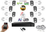 Monitorrs Security - AI Hybrid Light IP kamerarendszer 8 kamerával 5 Mpix WT - 6143k8