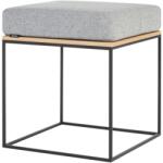 noo. ma Szürke kárpitozott Feo puff 40 x 40 cm (NOO-FUR1135)