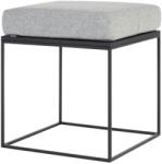 noo. ma Szürke-fekete kárpitozott Feo puff, 40 x 40 cm (NOO-FUR1132)