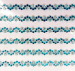  Öntapadós flitter füzér 0, 8/26cm 6/cs türkiz 7340T (C7340T)