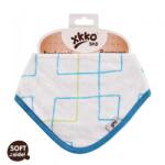  Xkko nyálkendő patentos bambusz kék kockák BMBBND012 (BMBBND012-32185486)