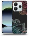 Picasee Husă neagră din silicon pentru Xiaomi Redmi Note 14 5G - Flowers pattern