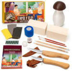 BeaverCraft Set de sculptura ciuperca BeaverCraft DIY09 Family Fun, 26 piese (BVRCDIY09)