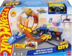 Mattel Игрален комплект Hot Wheels City - Super Police Station, 1: 64 (JBM71)