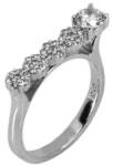 Flippy Inel rodiat din Argint 925 cu Zirconii, forma dreapta in partea superioara, marimea 55 (TEO-06240)